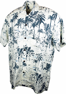 Palma Grey Hawaiian Shirt